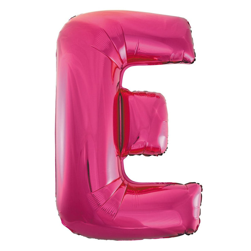 Pink Letter E Foil Balloon-86cm