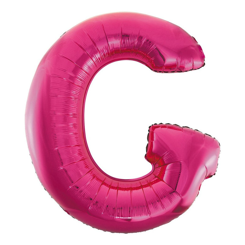 Pink Letter G Foil Balloon-86cm