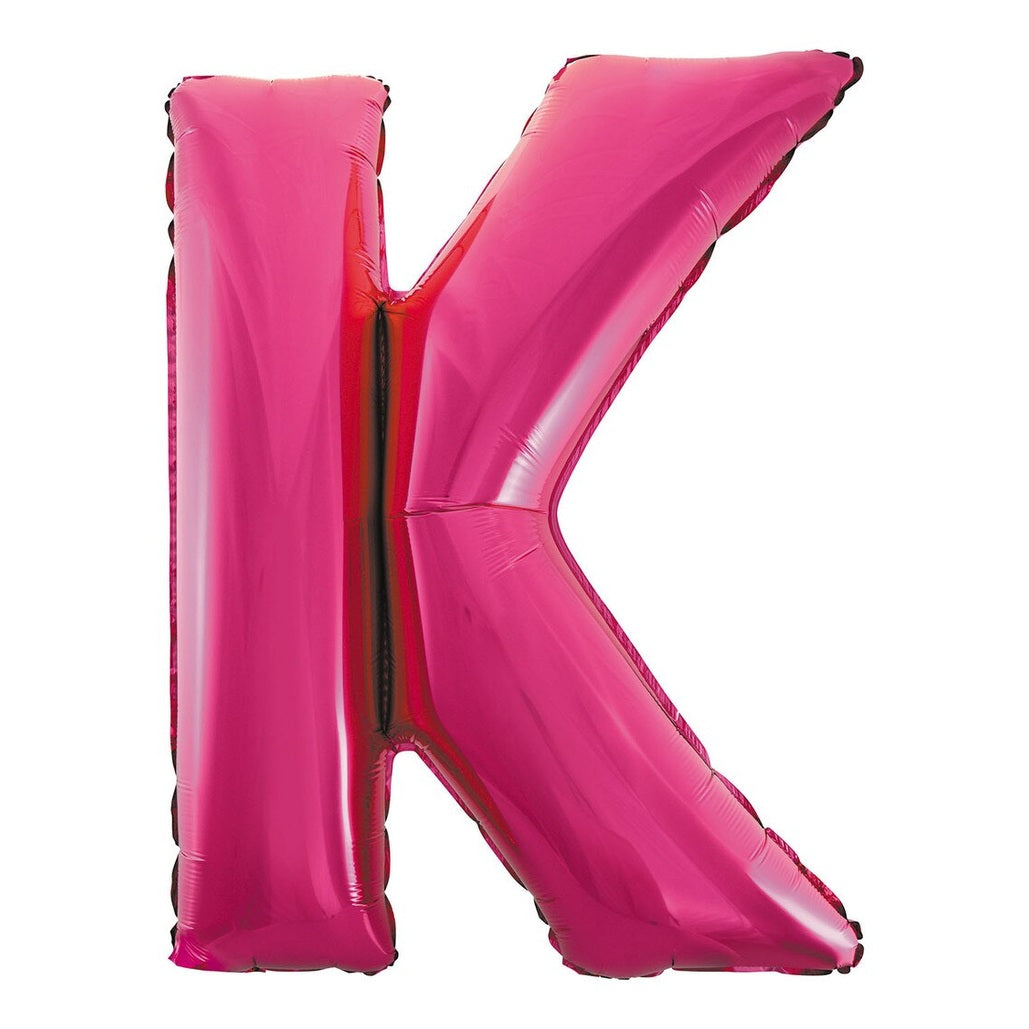 Pink Letter K Foil Balloon-86cm