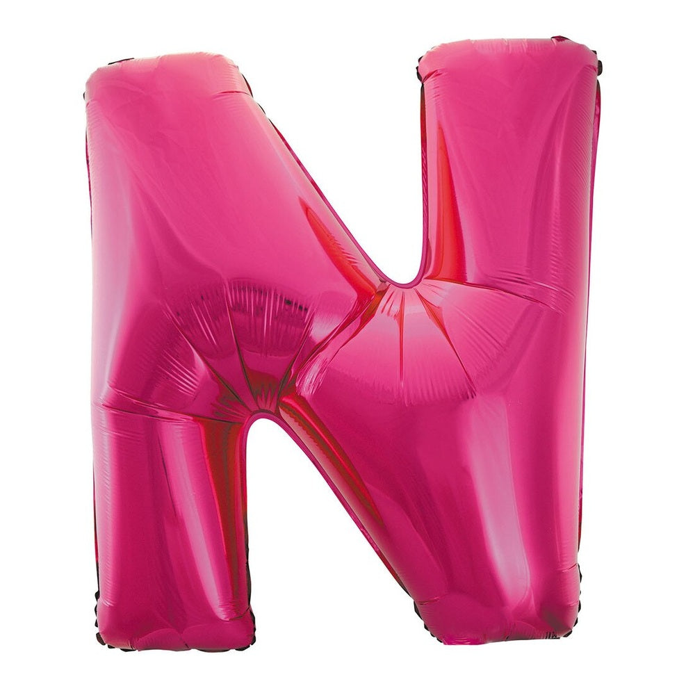 Pink Letter  N Foil Balloon-86cm