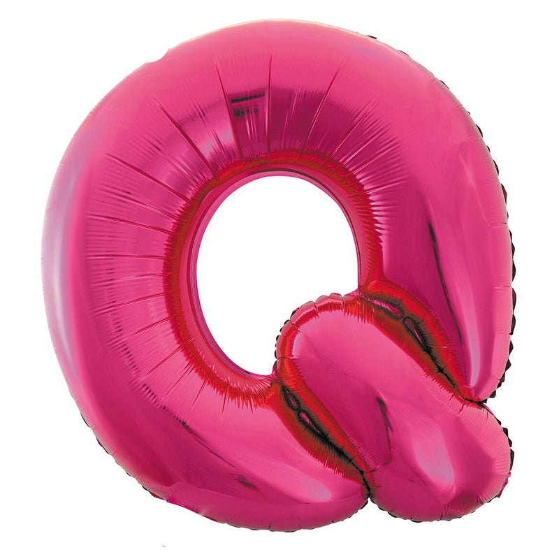 Pink Letter Q Foil Balloon-86cm