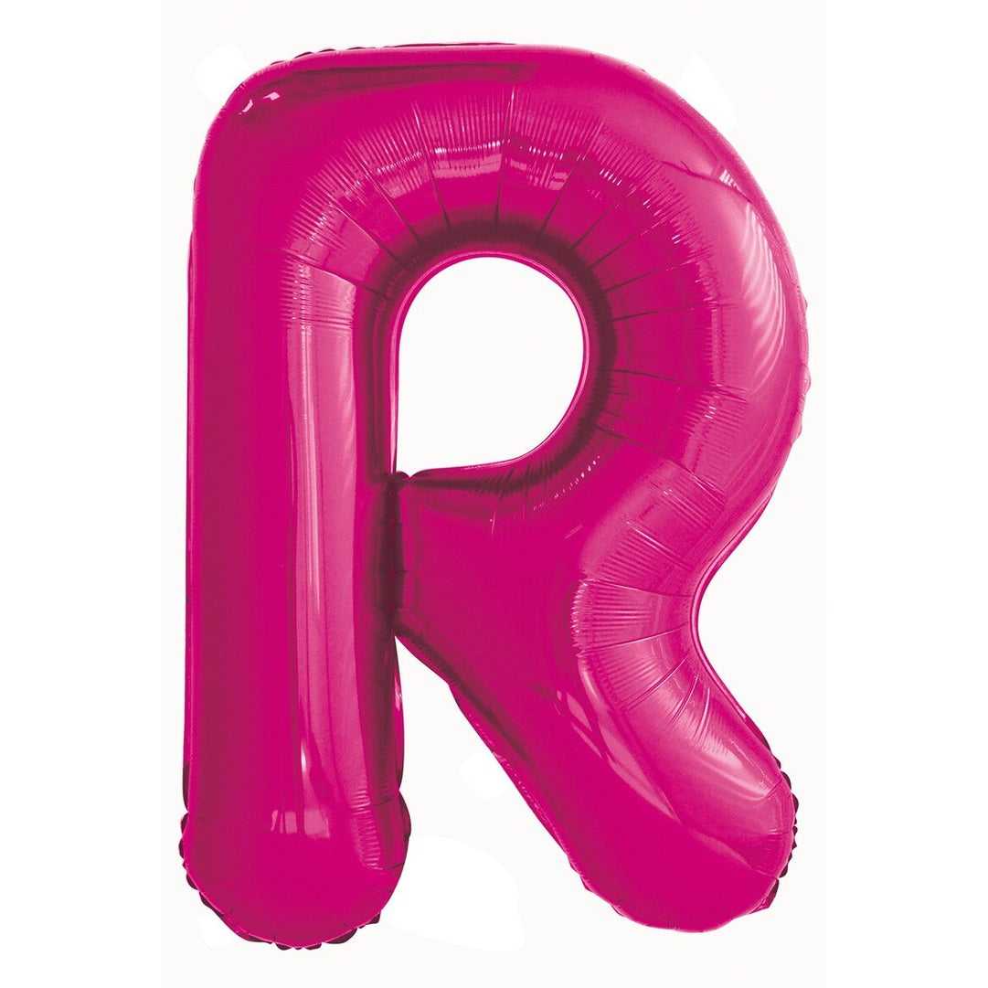 Pink Letter R Foil Balloon-86cm