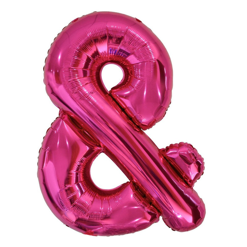 Pink Ampersand & Foil Balloon-86cm