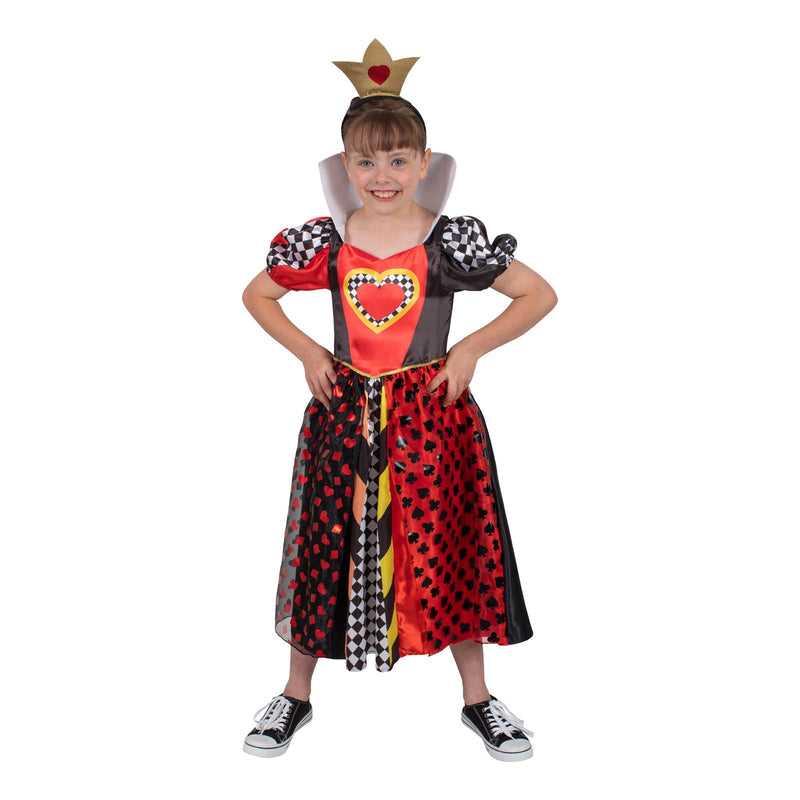 Queen Of Hearts Deluxe Girls Costume