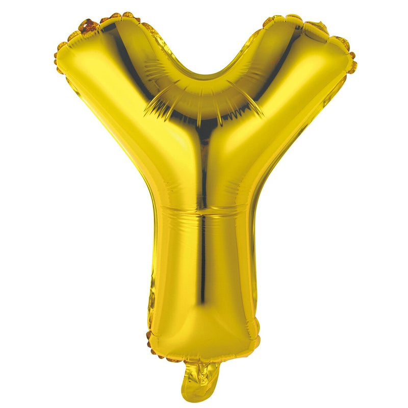 Gold Letter Y Foil Balloon - 35cm