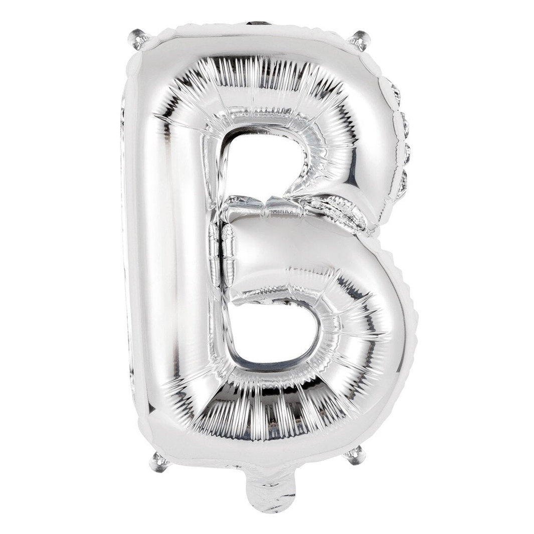 Silver Letter B Foil Balloon - 35cm