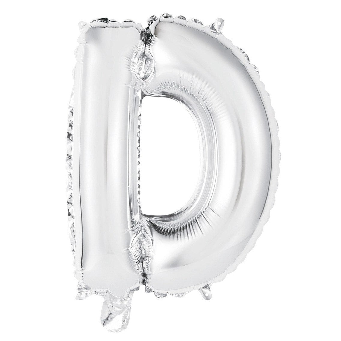 Silver Letter D Foil Balloon - 35cm