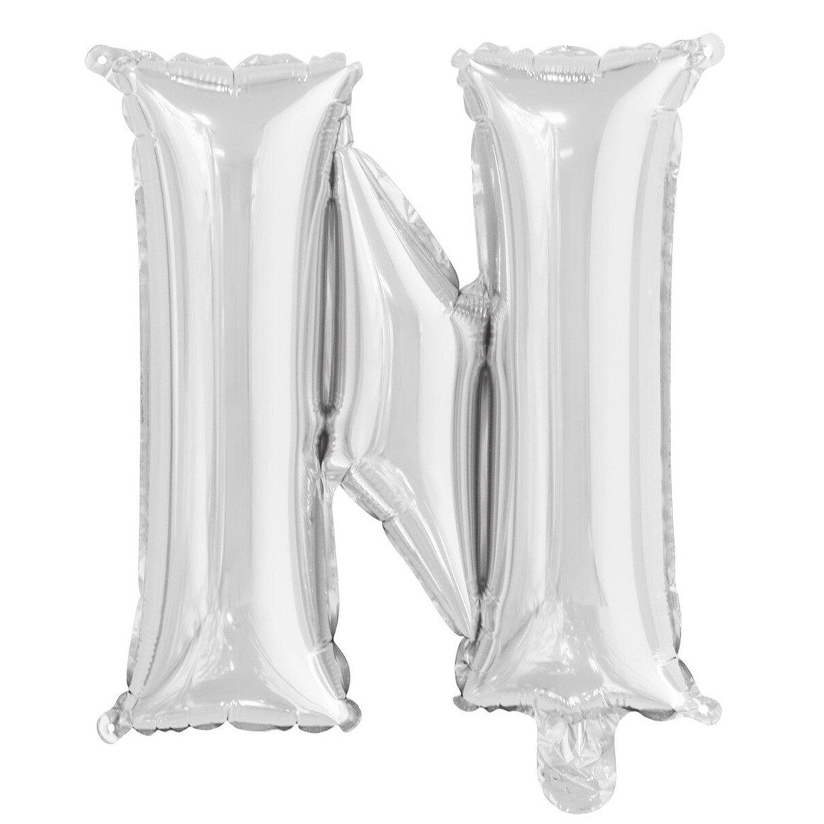 Silver Letter N Foil Balloon - 35cm