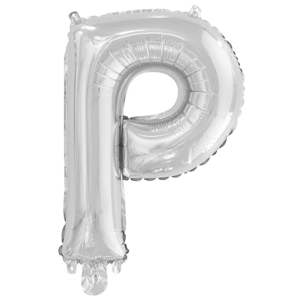 Silver Letter P Foil Balloon - 35cm