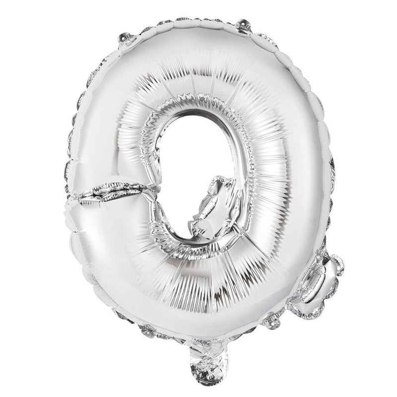 Silver Letter Q Foil Balloon - 35cm