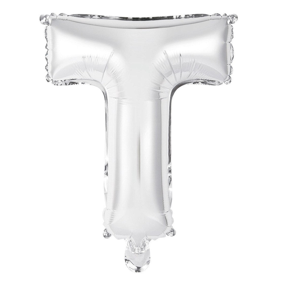 Silver Letter T Foil Balloon - 35cm