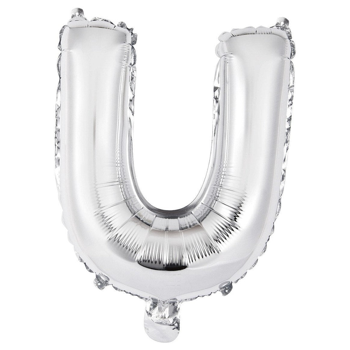 Silver Letter U Foil Balloon - 35cm