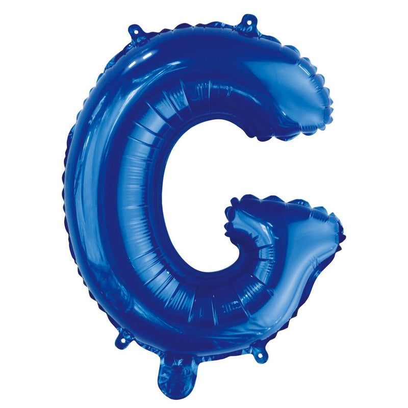 Blue Letter G Foil Balloon - 35cm
