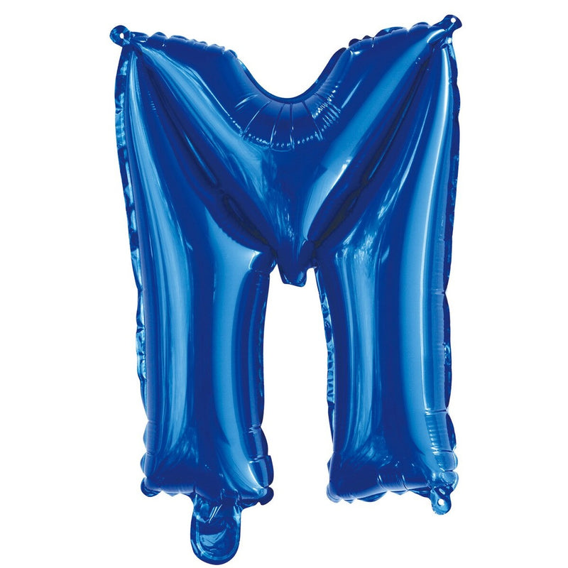 Blue Letter M Foil Balloon - 35cm