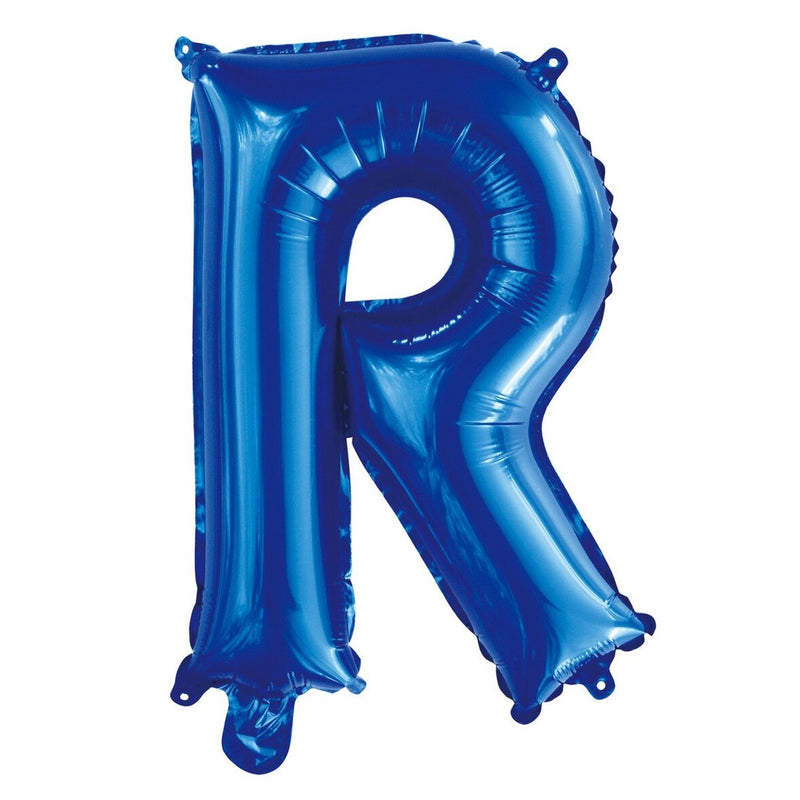 Blue Letter R Foil Balloon - 35cm