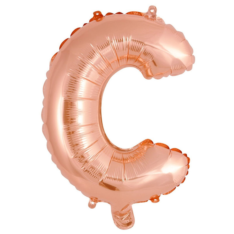 Rose Gold Letter C Foil Balloon - 35cm