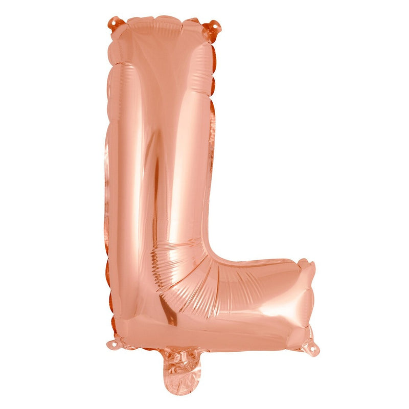 Rose Gold Letter L Foil Balloon - 35cm