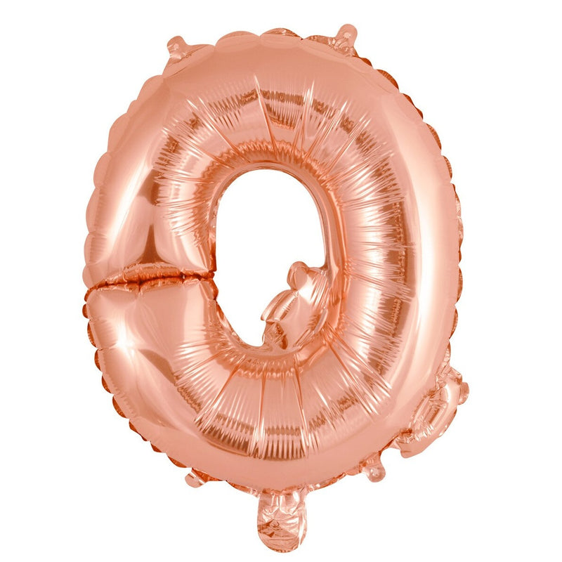 Rose Gold Letter Q Foil Balloon - 35cm