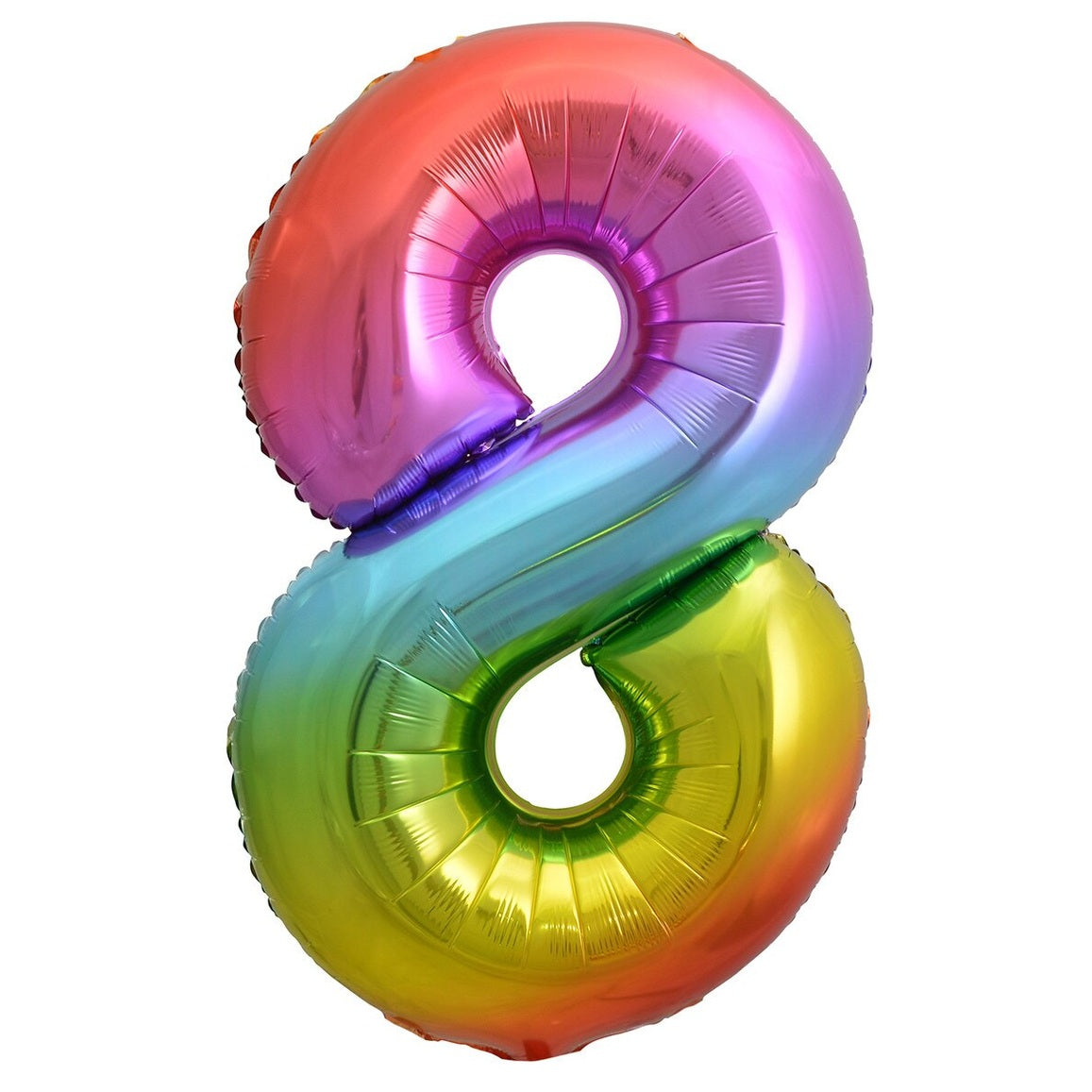 Number 8 Rainbow Foil Balloon-86cm