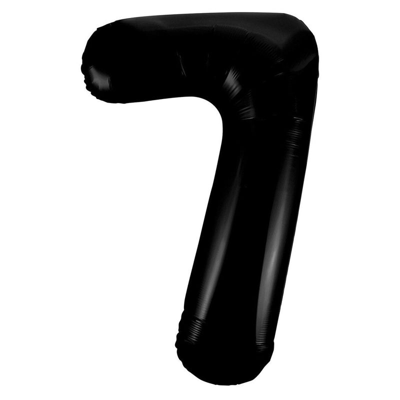 Number 7 Black Foil Balloon-86cm