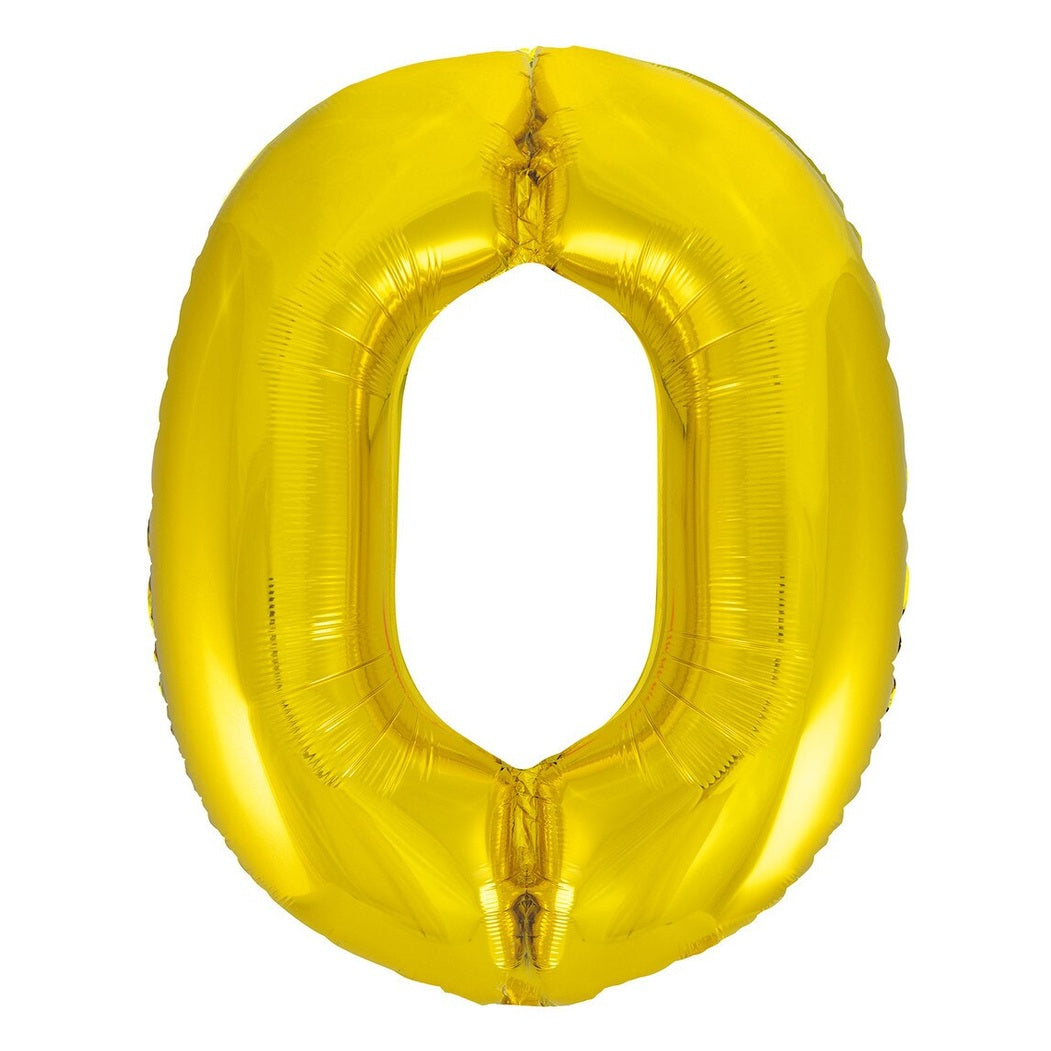 Number 0 Gold Foil Balloon-86cm