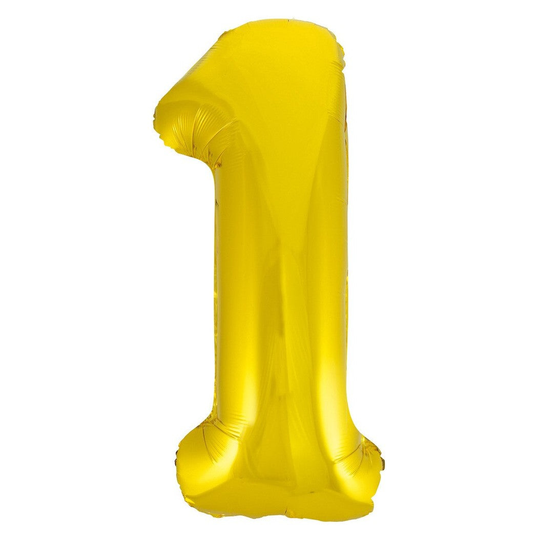 Number 1 Gold Foil Balloon-86cm
