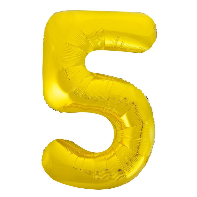 Number 5 Gold Foil Balloon-86cm