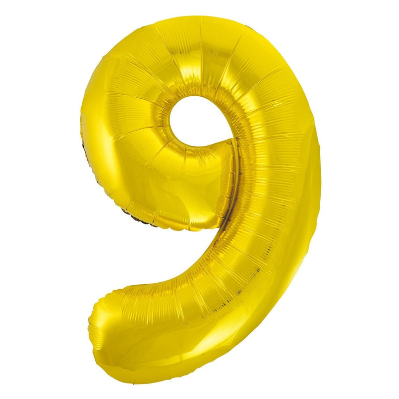 Number 9 Gold Foil Balloon-86cm