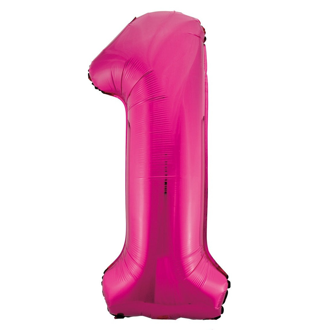 Number 1 Hot Pink Foil Balloon-86cm