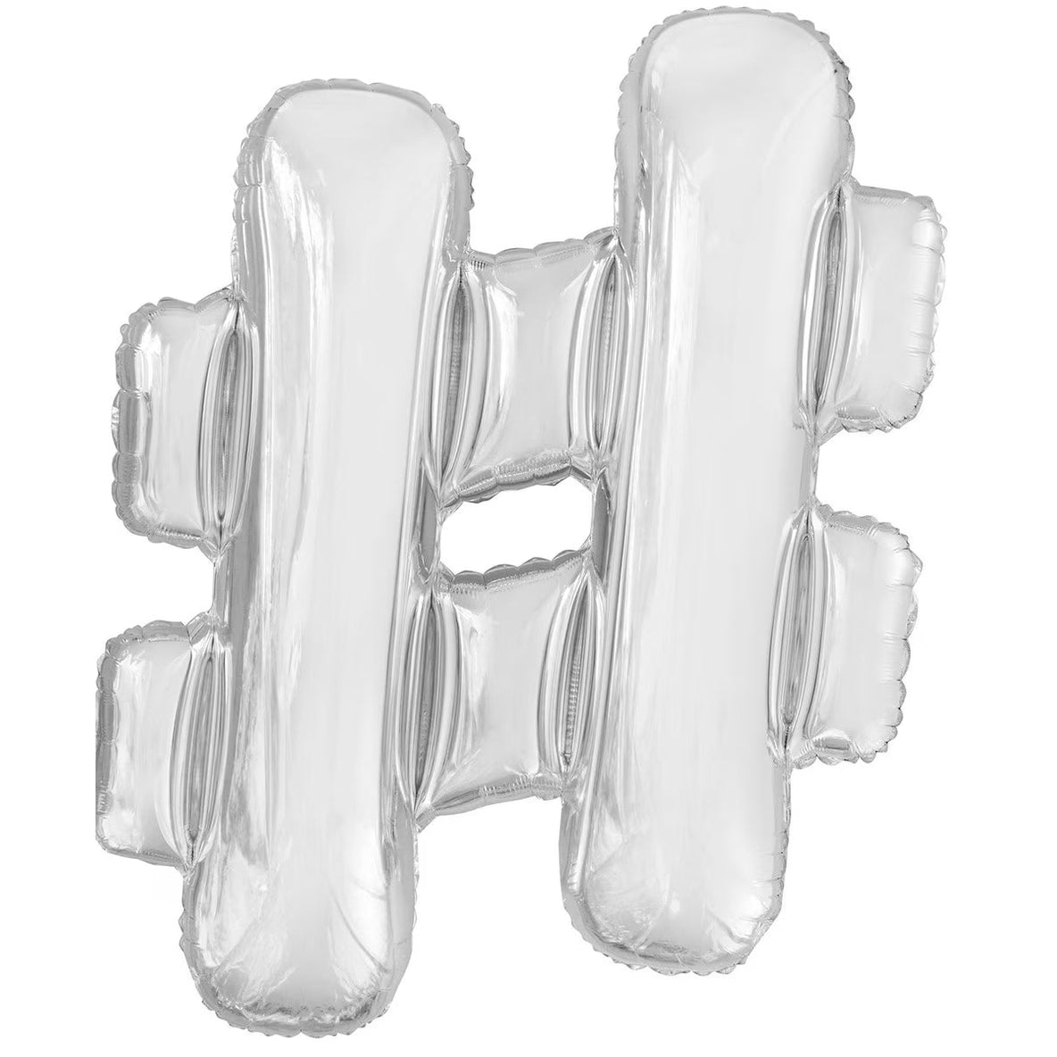 Silver Hashtag # Symbol Foil Balloon-86cm