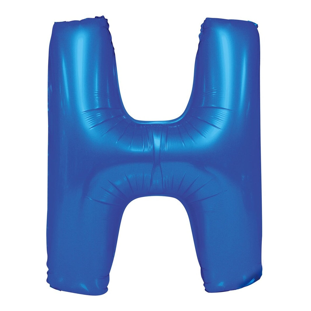 Blue Letter H Foil Balloon-86cm