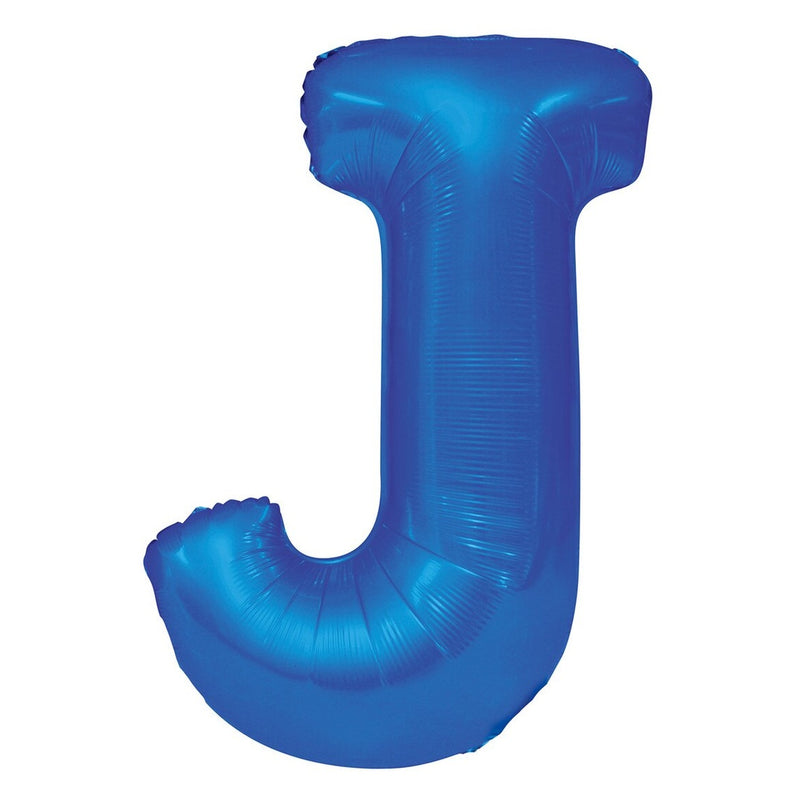 Blue Letter J Foil Balloon-86cm