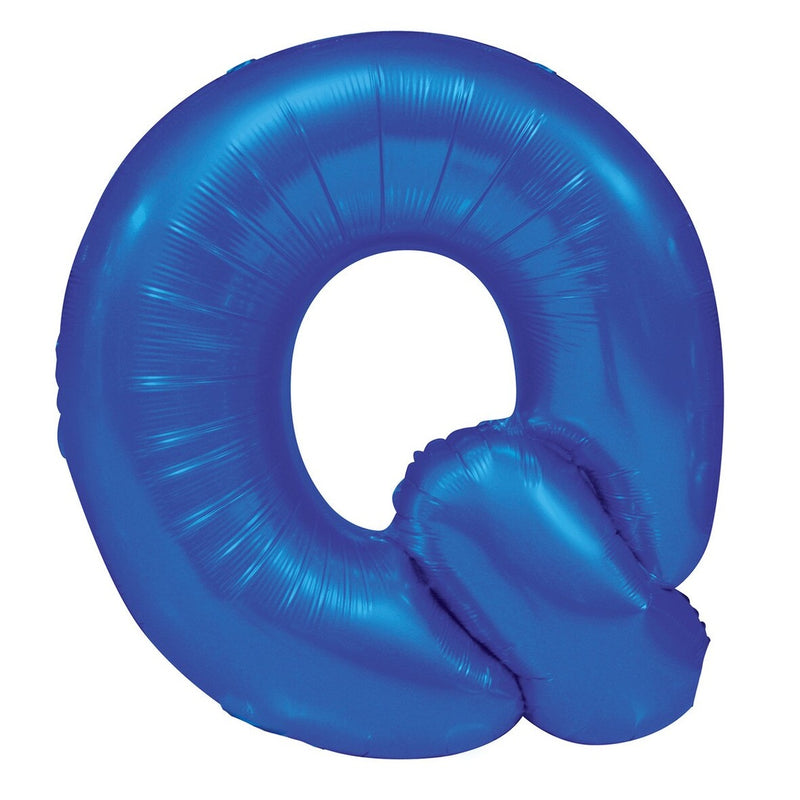 Blue Letter Q Foil Balloon-86cm