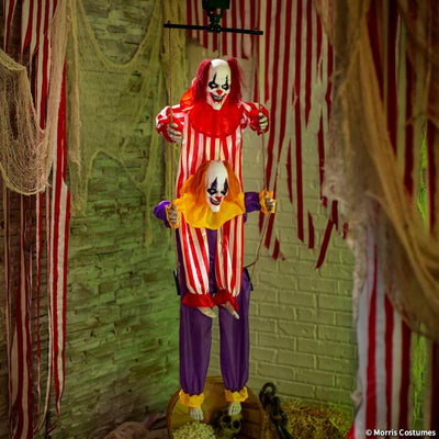 4 Ft Animated Hanging Clown Swing Decoration with Sound