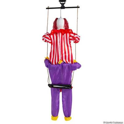 4 Ft Animated Hanging Clown Swing Decoration with Sound