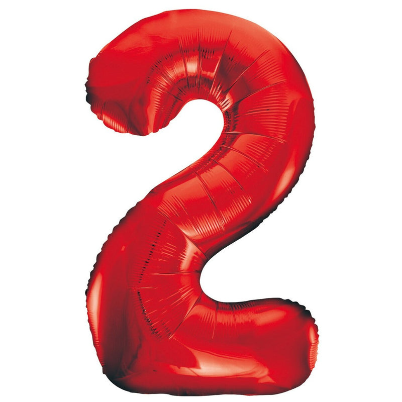 Number 2 Red Foil Balloon-86cm
