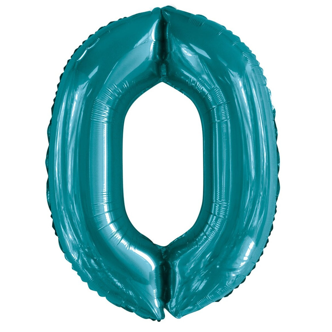 Number 0 Teal Foil Balloon-86cm