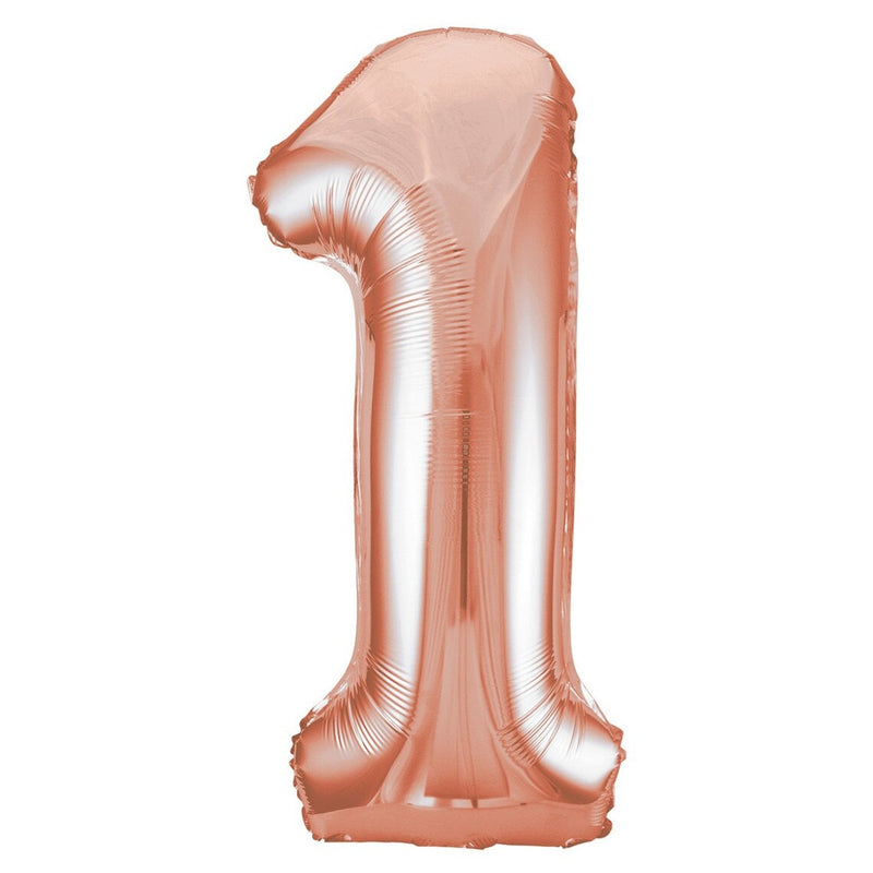 Number 1 Rose Gold Foil Balloon-86cm