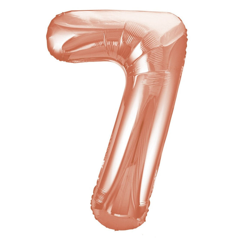 Number 7 Rose Gold Foil Balloon-86cm