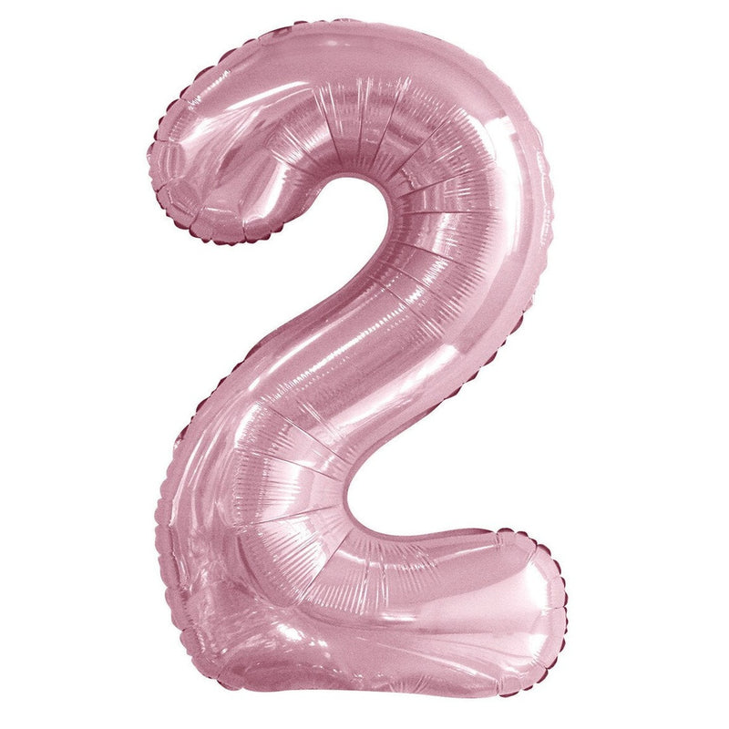 Number 2 Flamingo Pink Foil Balloon-86cm