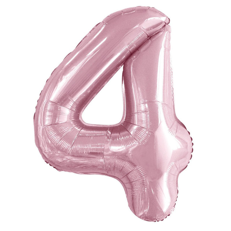 Number 4 Flamingo Pink Foil Balloon-86cm