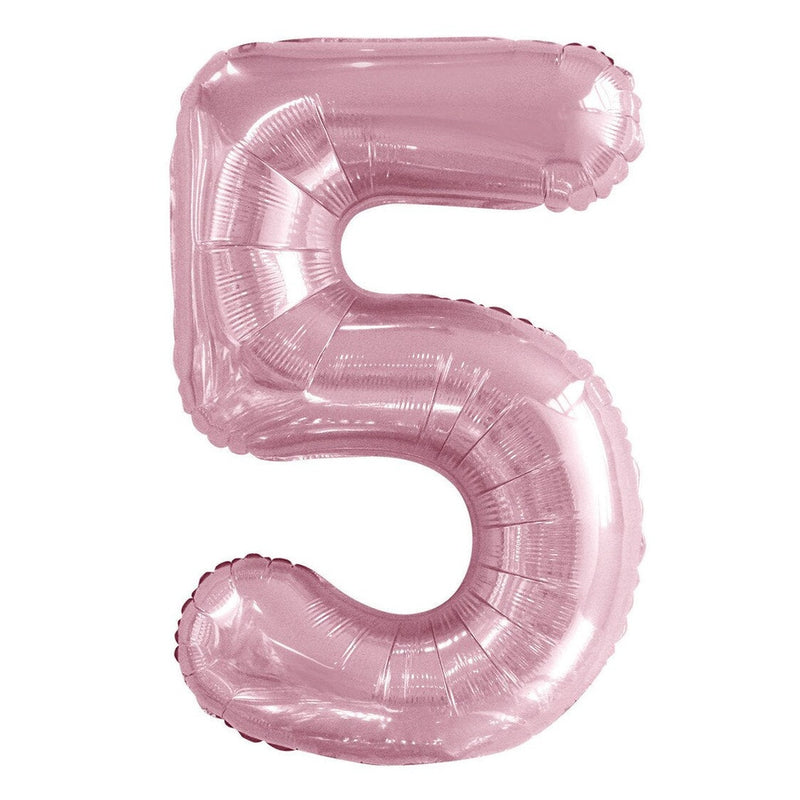 Number 5 Flamingo Pink Foil Balloon-86cm