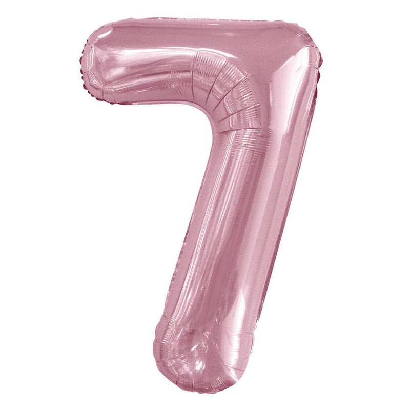 Number 7 Flamingo Pink Foil Balloon-86cm
