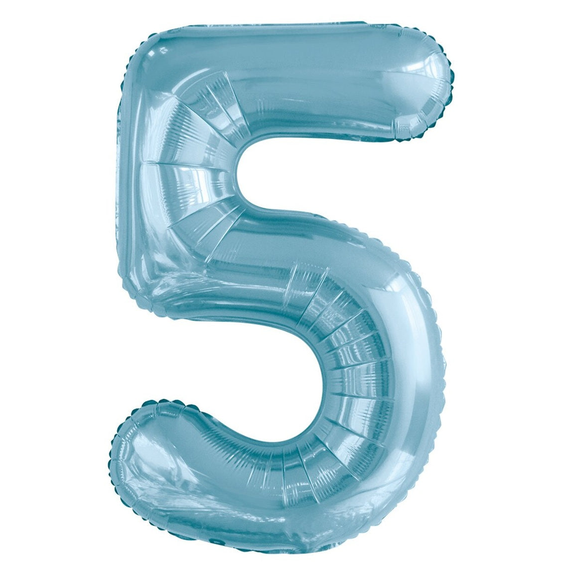 Number 5 Light Blue Foil Balloon-86cm