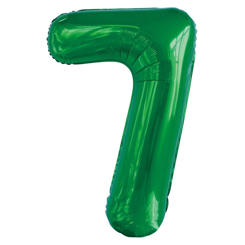 Number 7 Green Foil Balloon – 86cm