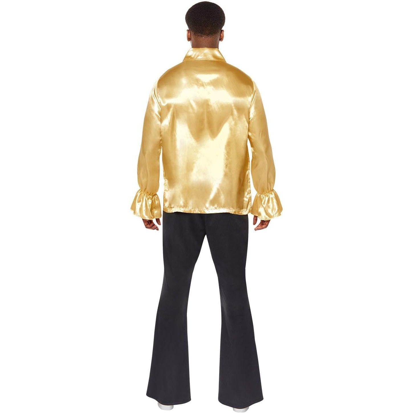 Satin Ruffle Gold Costume Shirt for Men - Buy Now | Jokers Costume Mega Store Satin Ruffle Gold Costume Shirt for Men - Buy Now | Jokers Costume Mega Store
