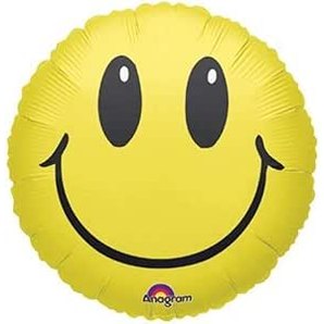 Classic Smiley Face Foil Balloon – Yellow Happy Face Design by Anagram