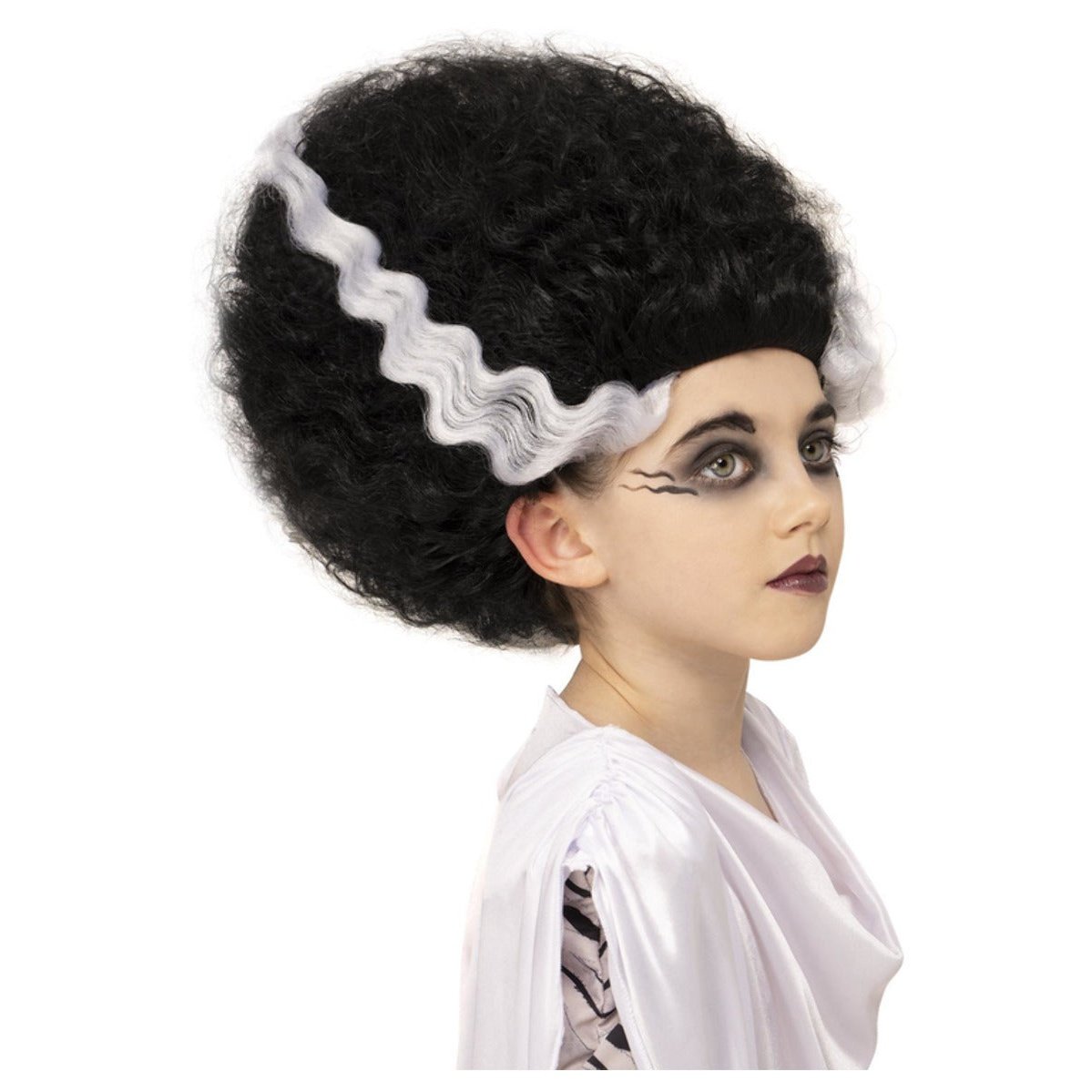 Kid s Bride of Frankenstein Wig Universal Monsters B W Jokers