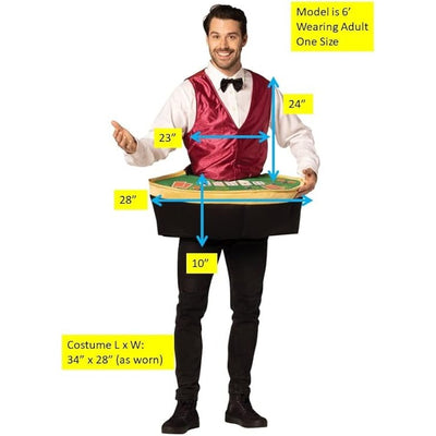 Casino Blackjack Dealer Table Adult Costume