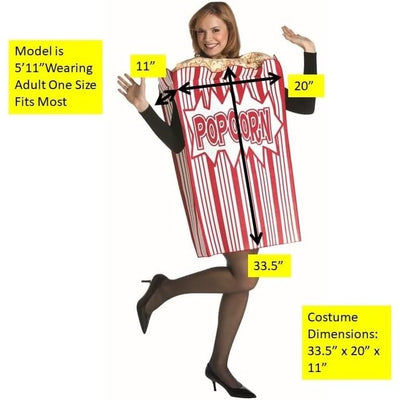Popcorn Box Adult Costume